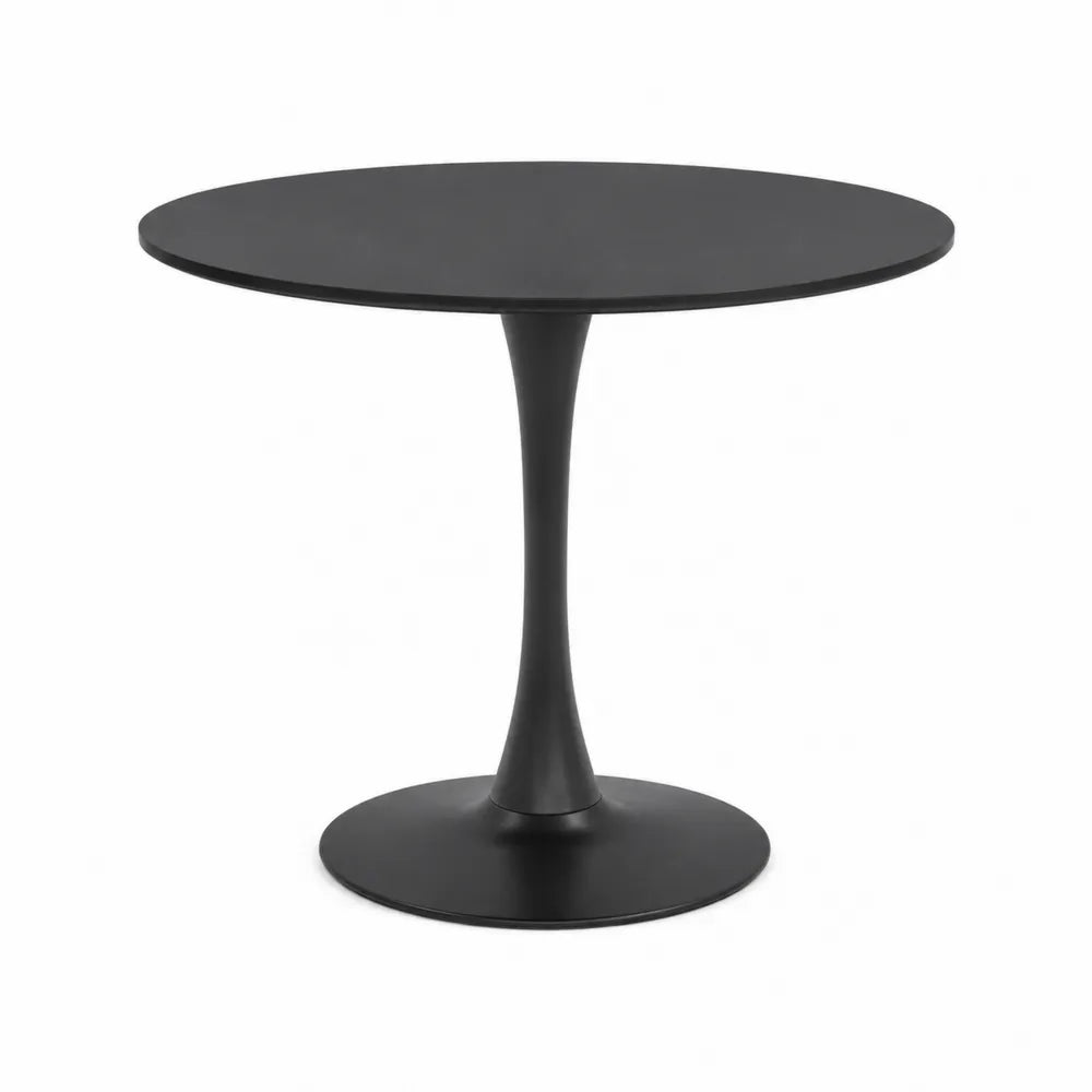 Table ronde en métal noir 90 cm
