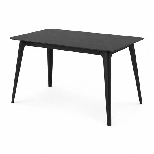Table à manger rectangulaire en bois noir 120x75 cm