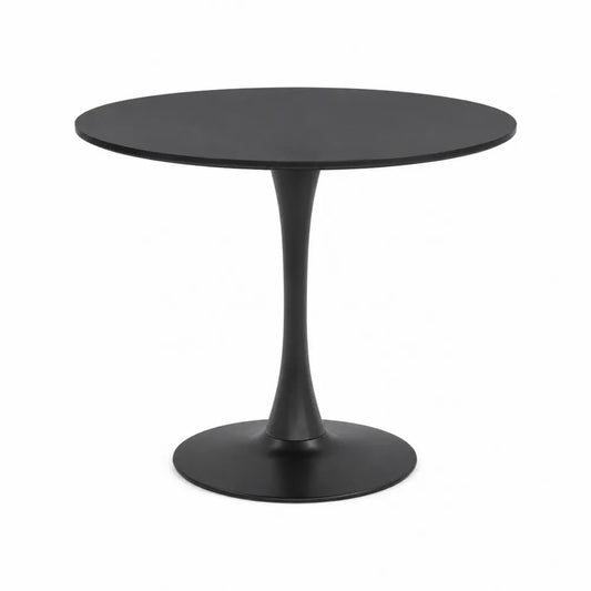 Table ronde en métal noir 90 cm